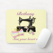 Vintage Quiltiermaschine Personalisiert Mousepad (Mit Mouse)