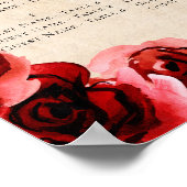 Vintage Quinceañera Alphabetische Sitzkarte Poster (Ecke)