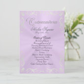 Vintage Quinceanera Program - Lavender/Silver Programm (Stehend Vorderseite)
