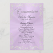 Vintage Quinceanera Program - Lavender/Silver Programm (Vorderseite)