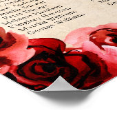 Vintage Quinceañera-Tischübersicht Poster (Ecke)