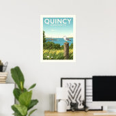 Vintage Quincy Massachusetts Poster (Heimbüro)