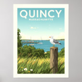 Vintage Quincy Massachusetts Poster (Vorne)