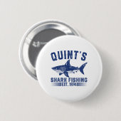 Vintage Quint's Haifischangeln 1974 Retro Fischer Button (Vorne & Hinten)