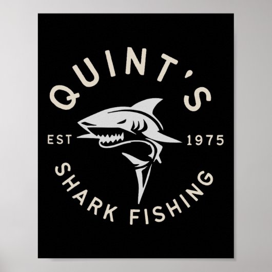 Vintage Quint's Haifischfang 1975 Retro 2 Poster (Vorne)