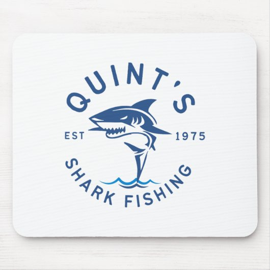 Vintage Quint's Haifischfang 1975 Retro Mousepad (Vorne)