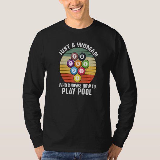 Vintage Quote Pool Billiard 8 Ball   T-Shirt (Vorderseite)