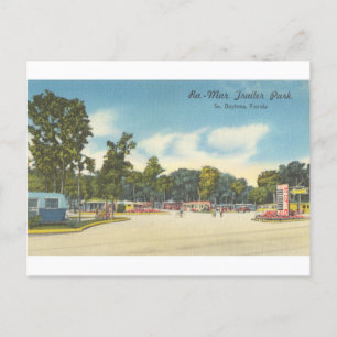 Vintage Ra-Mar Trailer Park Daytona Florida Postkarte