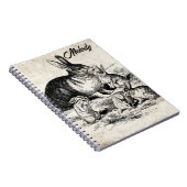 Vintage Rabbit-Familiendarstellung, Baby Bunnies Notizblock (Rechte Seite)