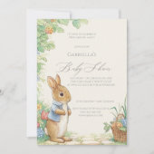 Vintage Rabbit Garden Baby Shower  Einladung (Vorderseite)