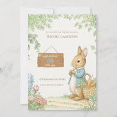 Vintage Rabbit Garden Baby Shower  Einladung (Vorderseite)