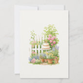 Vintage Rabbit Garden Baby Shower Einladung (Rückseite)