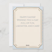 Vintage Rabbit Garden Easter Feiertagskarte (Rückseite)