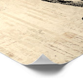 Vintage Rabbit Illustration Alt-modischer Bunny Poster (Ecke)