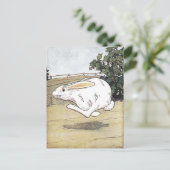 Vintage Rabbit-Kinderbuch-Illustration Postkarte (Stehend Vorderseite)