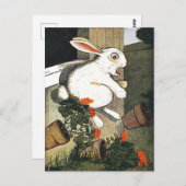 Vintage Rabbit-Kinderbuch-Illustration Postkarte (Vorne/Hinten)