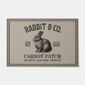 Vintage Rabbit Market Sign Fußmatte (Vorderseite)