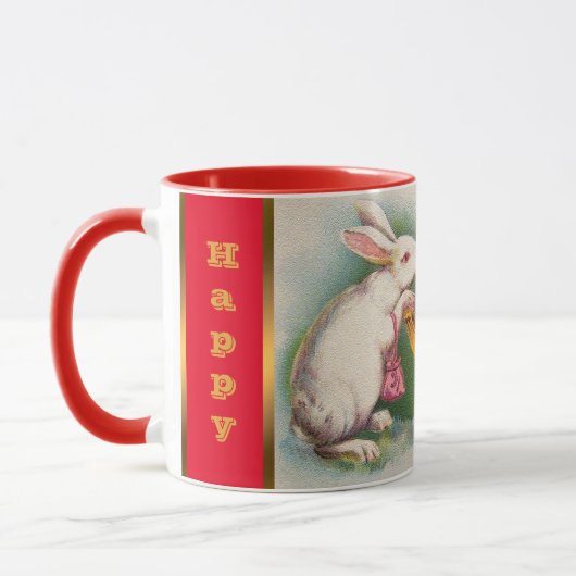 Vintage Rabbit Ostereier Urlaub Tasse (Links)