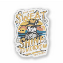 Vintage Rabbit Workout Motivation Art Aufkleber