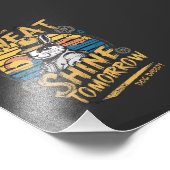 Vintage Rabbit Workout Motivation Art Fotodruck (Ecke)