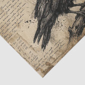 Vintage-Rabe Dark Academia Decoupage Seidenpapier (Ausschnitt)