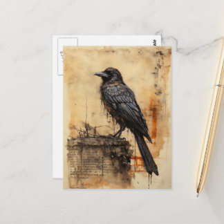 Vintage Rabe Edgar Allan Poe Postkarte