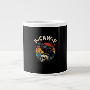 Vintage-Rabe F-Caw-F Rabe Vogel Humor Meme Lustig Jumbo-Tasse