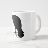 Vintage Raben - maßgeschneiderte Goth Crows Ravens Jumbo-Tasse (Vorderseite Rechts)