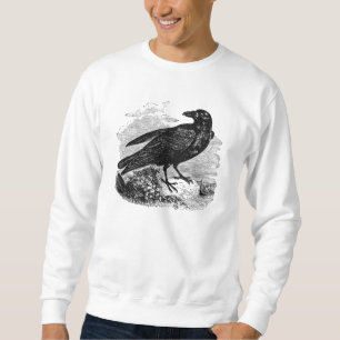 Vintage Raben-Schwarz-Vogel-Krähen-personalisiert Sweatshirt