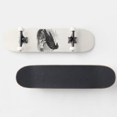 Vintage Raben-Schwarz-Vogel-Krähen-personalisierte Skateboard (Horizontal)