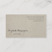 Vintage Raben-schwarzer Tinten-Behälter Visitenkarte (Rückseite)