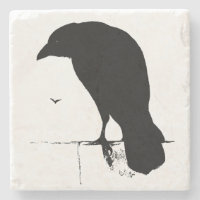Vintage Raben-Silhouette Retro Goth Ravens Krähe