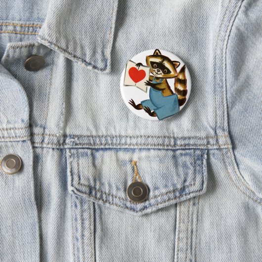 Vintage Raccoon-Liebe Button (Beispiel)