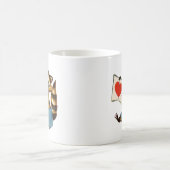 Vintage Raccoon-Liebe Kaffeetasse (Mittel)