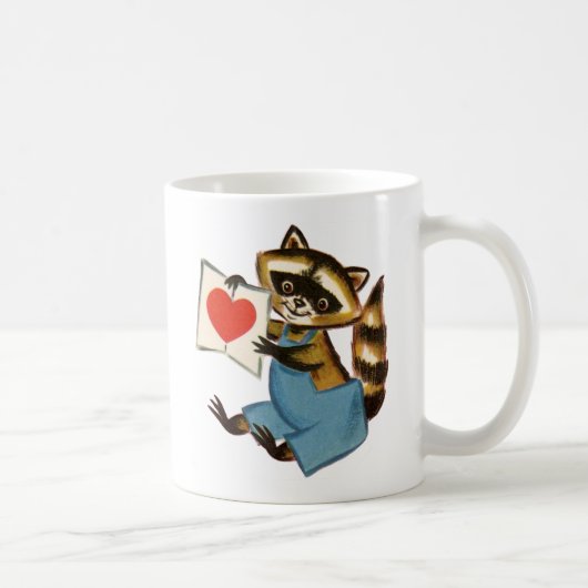 Vintage Raccoon-Liebe Kaffeetasse (Rechts)