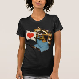 Vintage Raccoon-Liebe T-Shirt