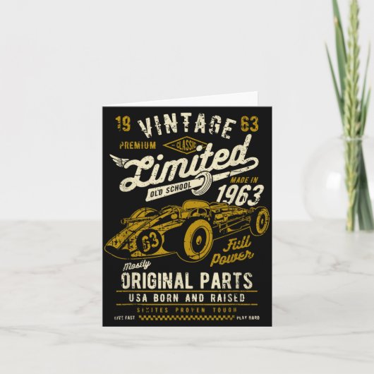 Vintage Race Car Design  Karte (Vorderseite)