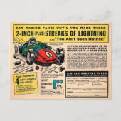 Vintage Race Car Mail Bestellung Postkarte (Vorderseite)