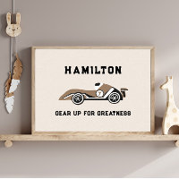 Vintage Race Car neutrale Boys kundenspezifisch