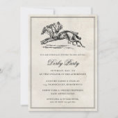 Vintage Race Horses Elegant Derby Party Einladung (Vorderseite)