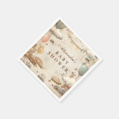 Vintage Racing Baby Shower Serviette (Ecke)