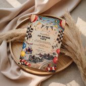 Vintage Racing Boys Birthday Party Einladung