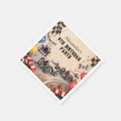 Vintage Racing Boys Birthday Party Serviette (Ecke)