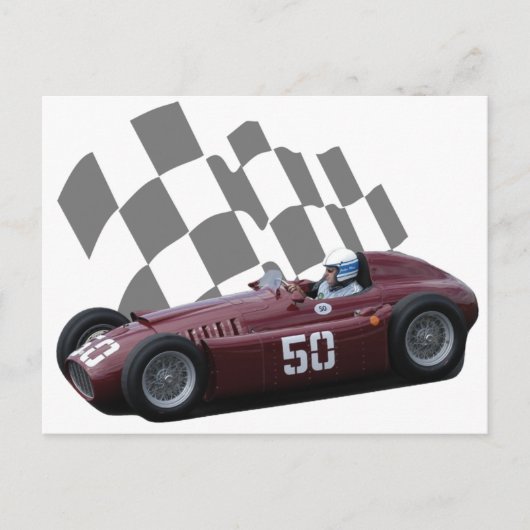 vintage racing car post card 8 postkarte (Vorderseite)