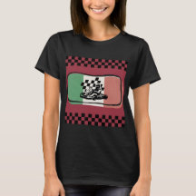 Vintage-Racing-Schachbrettflagge Damen T-Shirt