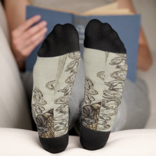 Vintage-Rackham-Verrückte-Teeparty-Alice-im-Wunder Socken