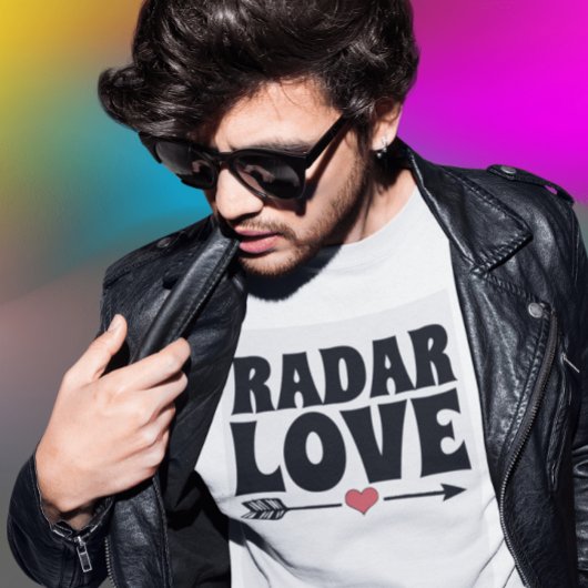 Vintage RADAR-LIEBE-T - Shirt der 1970er Jahre