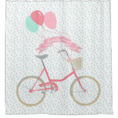 Vintage Radballons für Rain Drop Duschvorhang (Vorderseite)