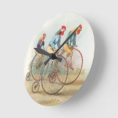 Vintage Räder auf Rädern Runde Wanduhr (Winkel)