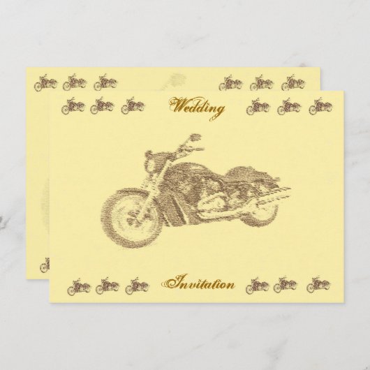 Vintage Radfahrer-Hochzeits-Einladung Einladung (Vorne/Hinten)